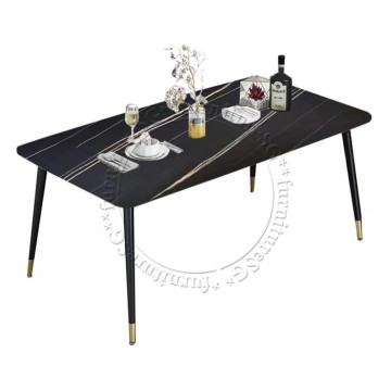Gino Dining Table (Black Marble Printed)